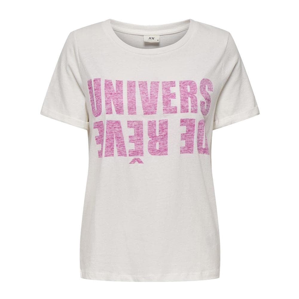 T-shirt Blanc/Rose Femme JDY Kitty 1