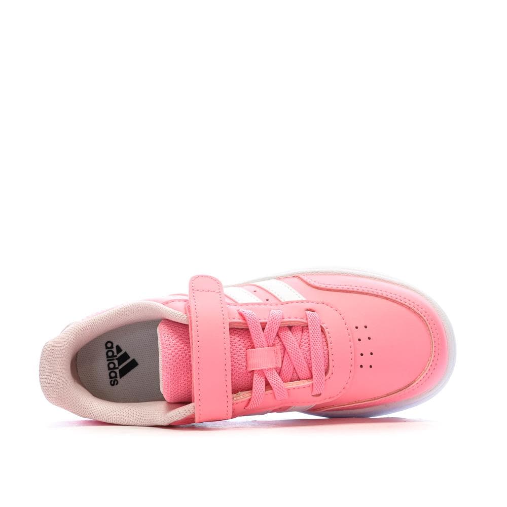 Baskets Roses/Blanches Fille Adidas Breaknet 4