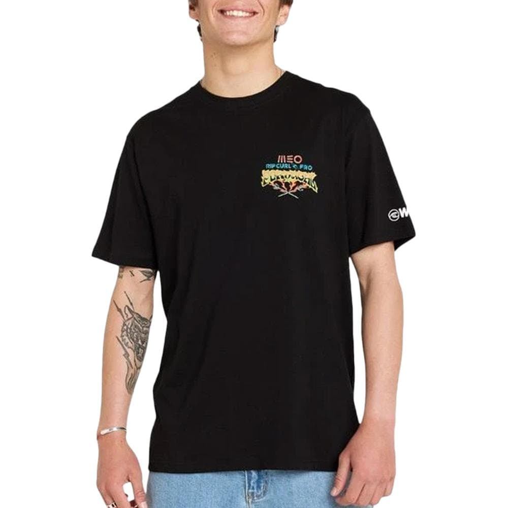T-Shirt Noir Homme Rip Curl Meo 1