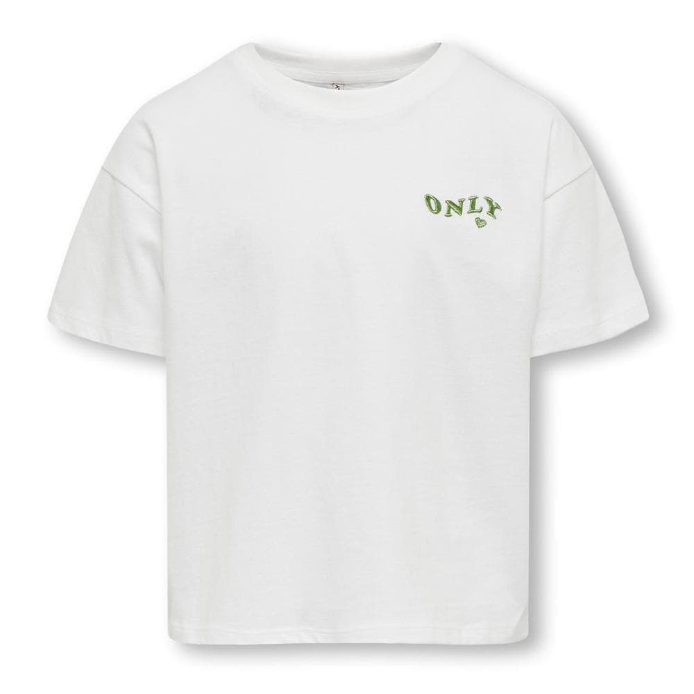 T-shirt Blanc/Vert Fille Only Kogmaiken 1