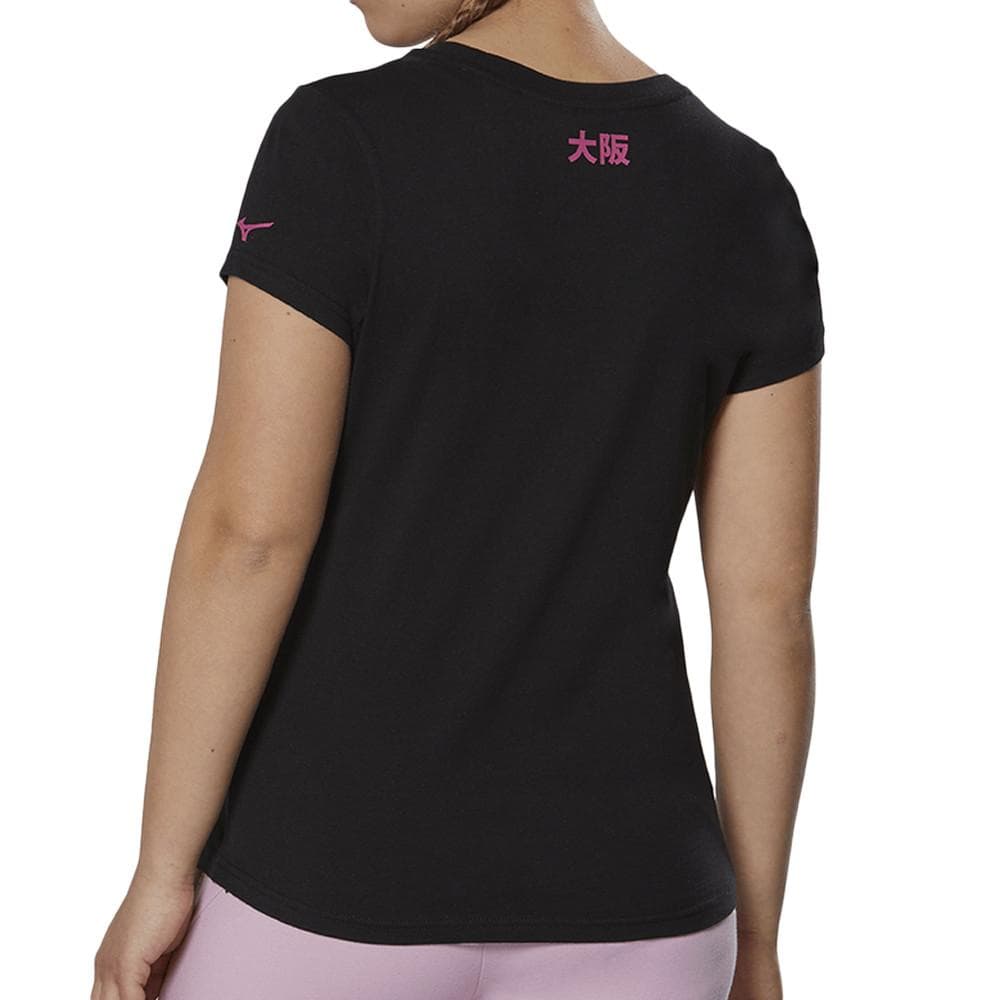 T-shirt Noir Femme technique Mizuno Athletic 2