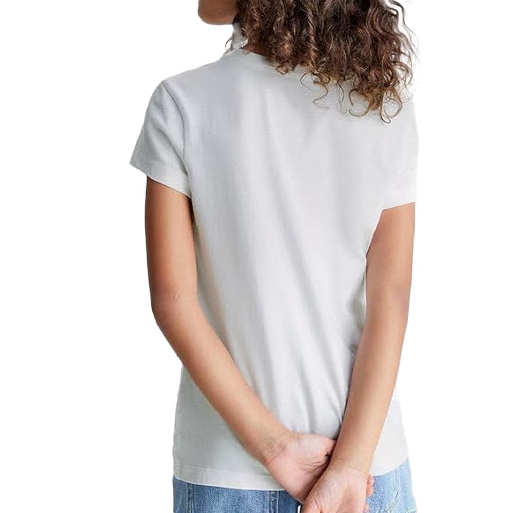 T-Shirt Blanc Fille Calvin Klein Jeans Micro 2