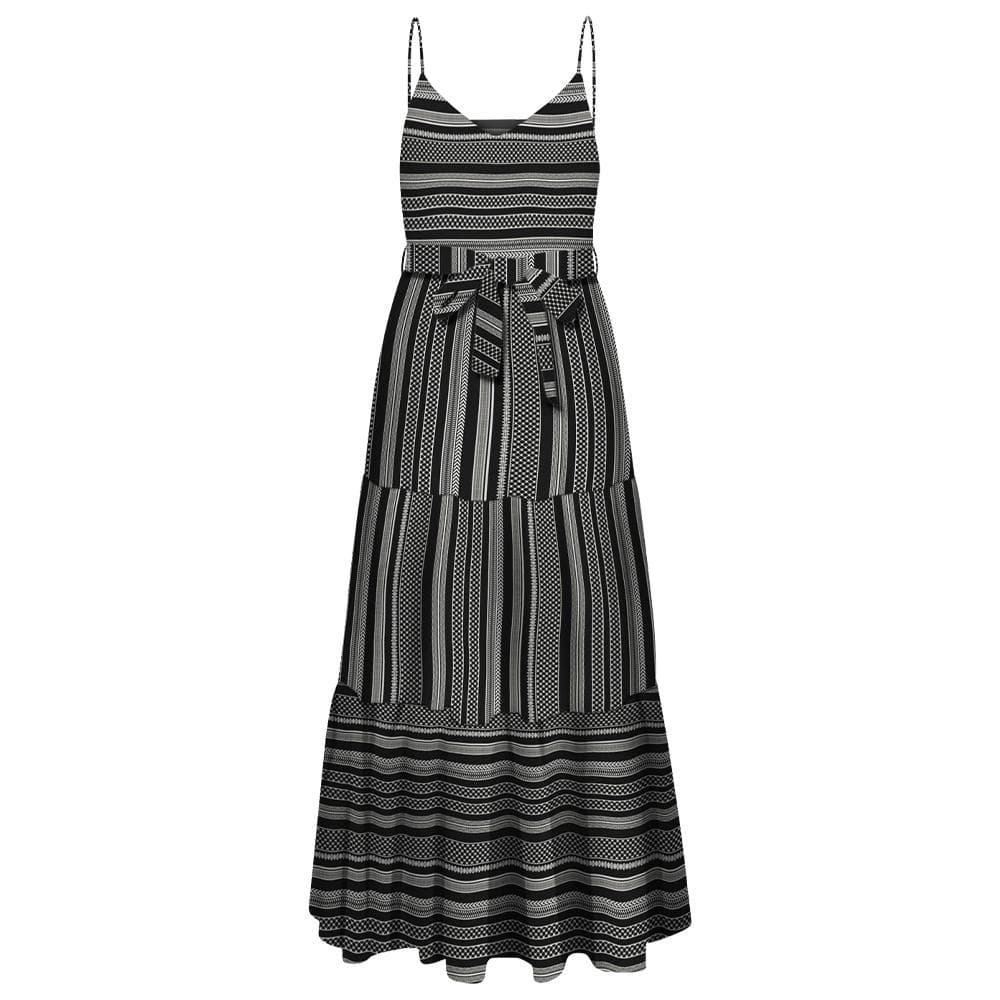Robe Noire/Beige Femme Vero Moda Dicthe 2