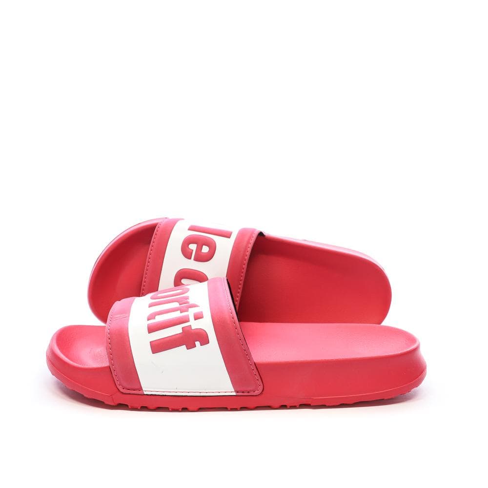 Claquettes Roses/Blanches Femme Le Coq Sportif Slide Wording 1