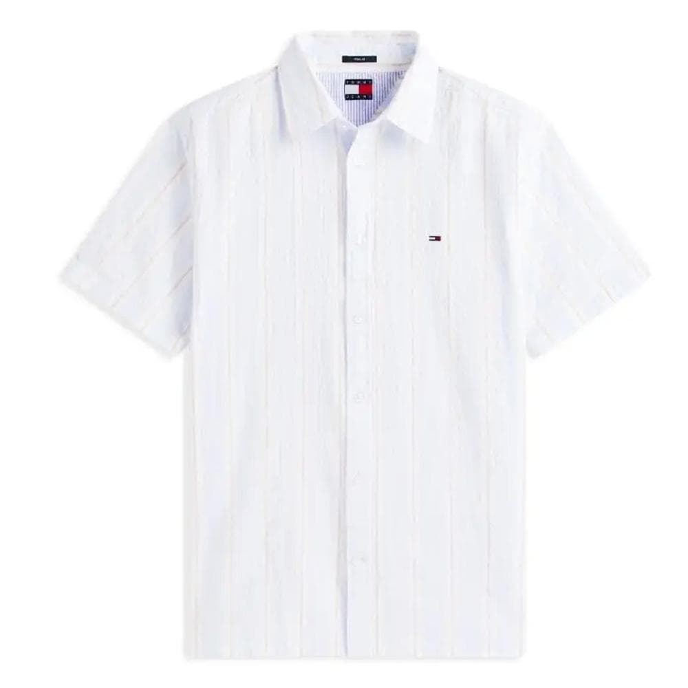 Chemise Bleu Clair/Beige Homme Tommy Hilfiger Tjm Reg 2