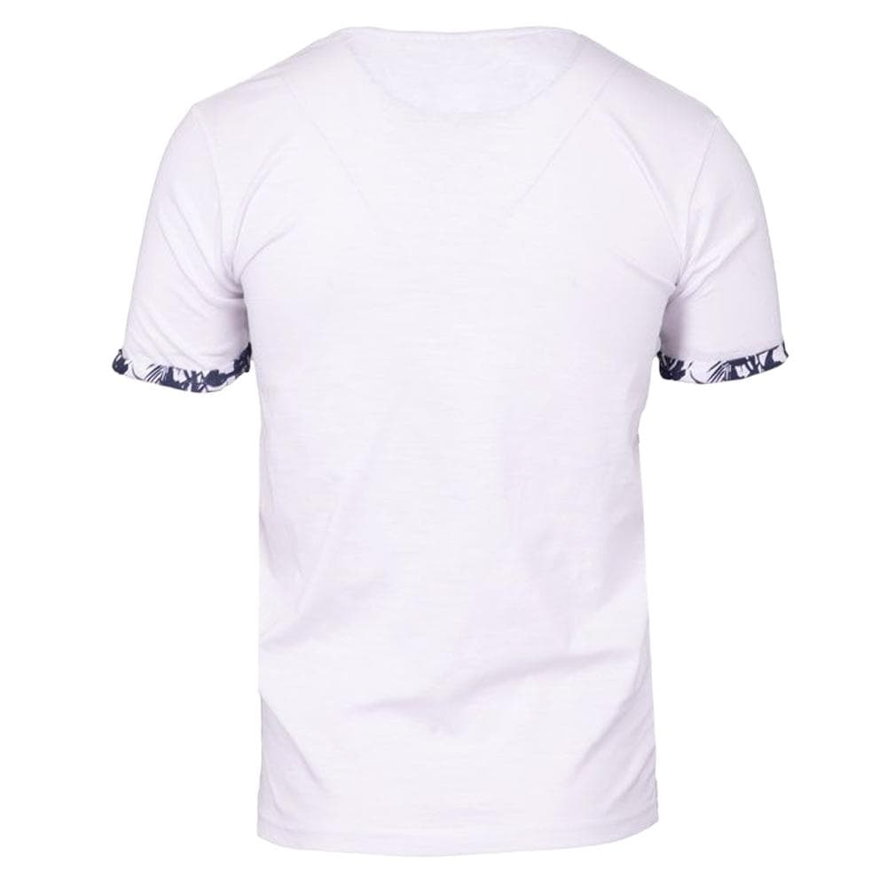 T-shirt Blanc/Marine Homme La Maison Blaggio Melzac 2