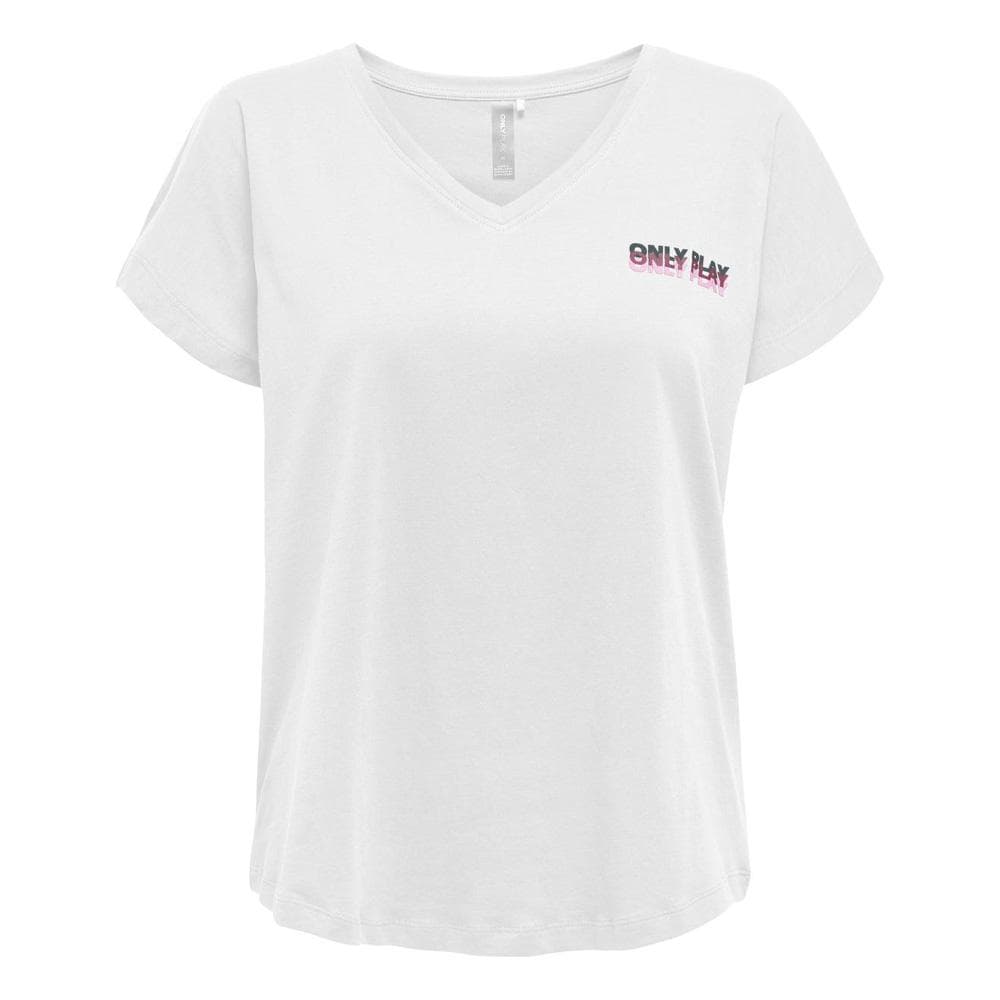 T-Shirt Blanc Femme ONLY Mally Life 1