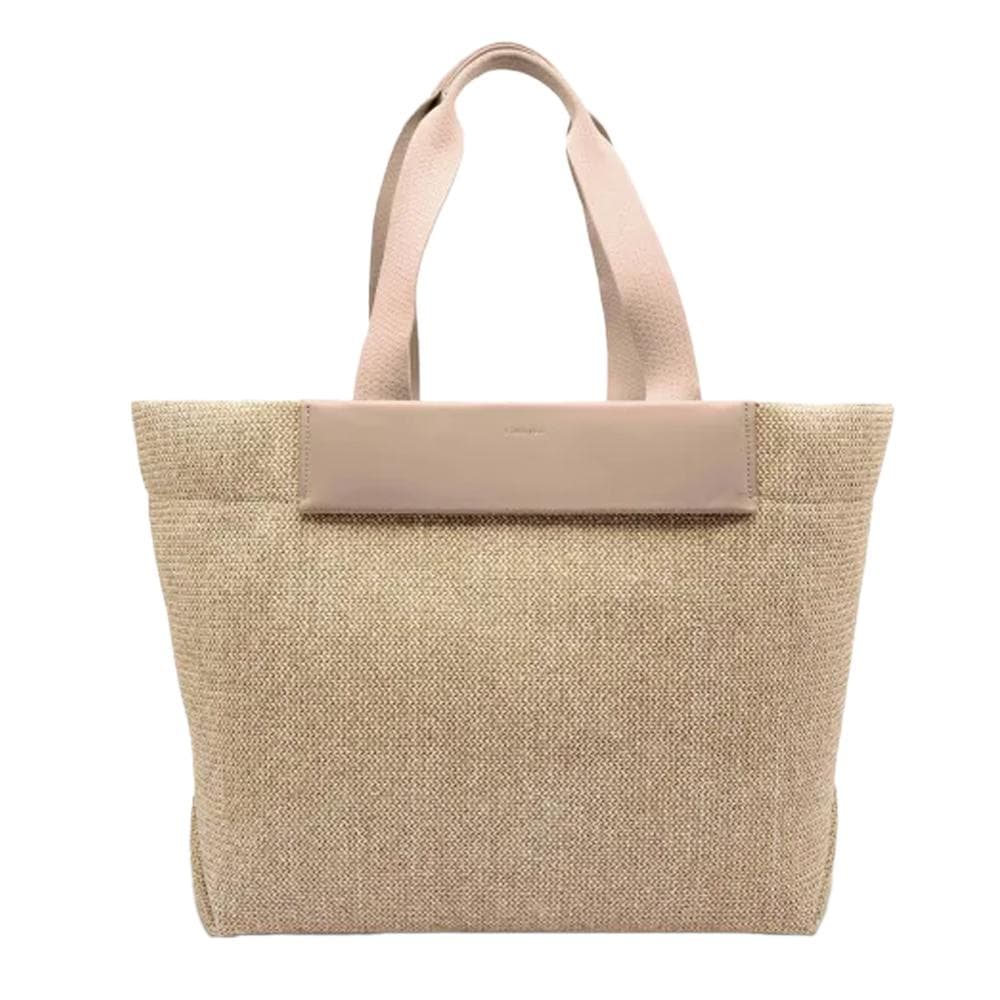 Sac Cabas Beige Raphia Femme Calvin Klein Jeans Ck Raffia 2