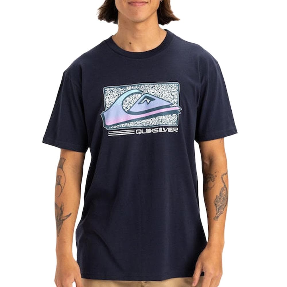 T-shirt Marine Homme Quiksilver Retro Fade Yem 1