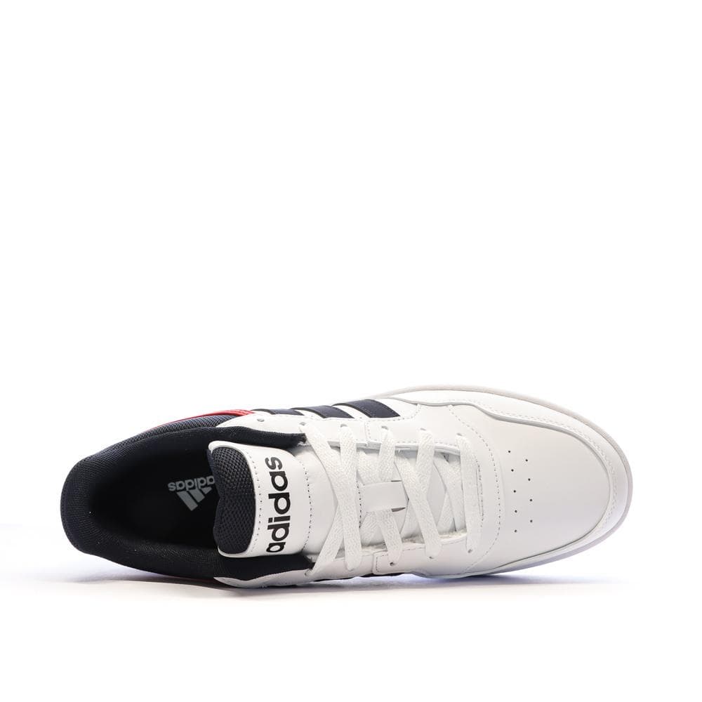 Baskets Blanc/Marine Homme Adidas Hoops 3.0 4