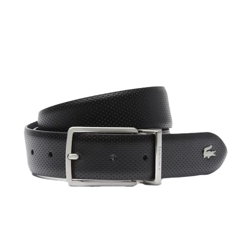Ceinture Noir Cuir Homme Lacoste 35 Reversible 1