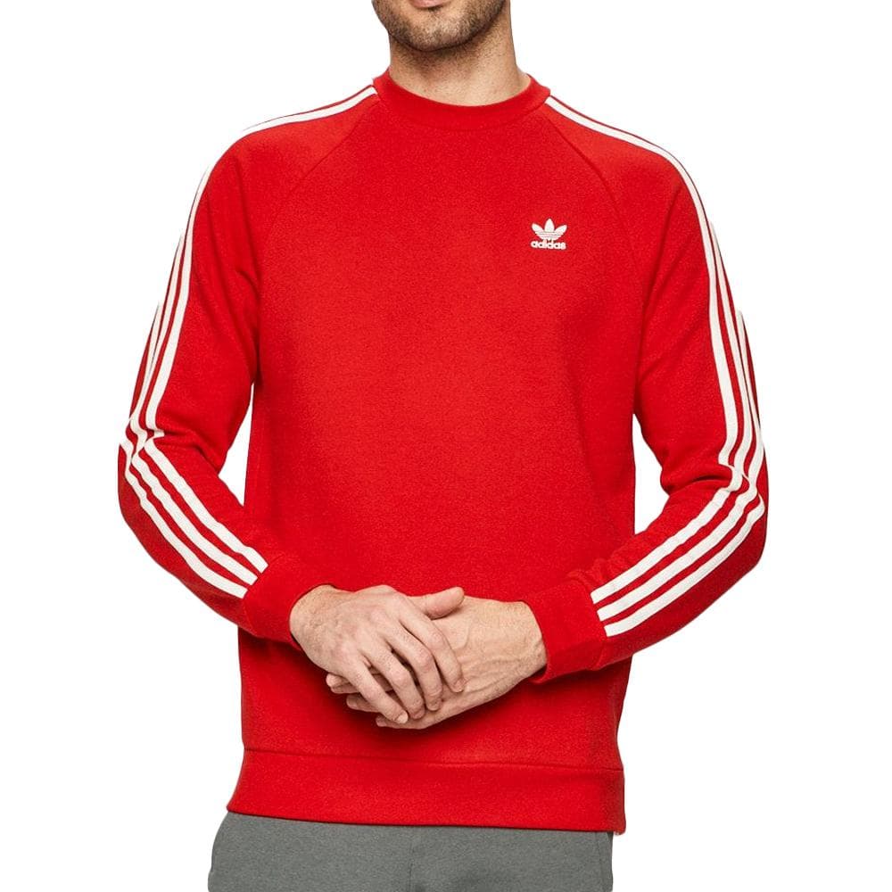 Sweat Rouge Homme Adidas 3-stripes Crew 1