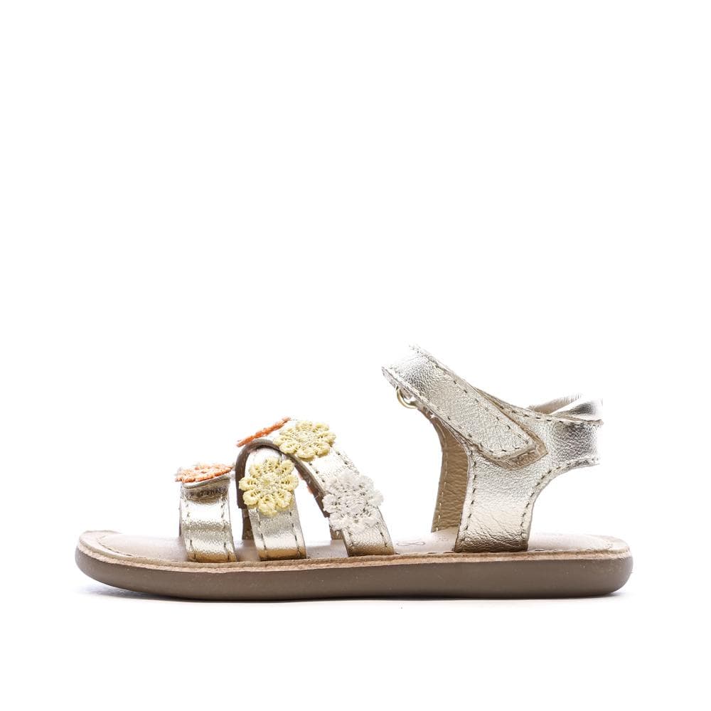 Sandales Doré à fleurs Fille Mod8 Mo Cloflore 1