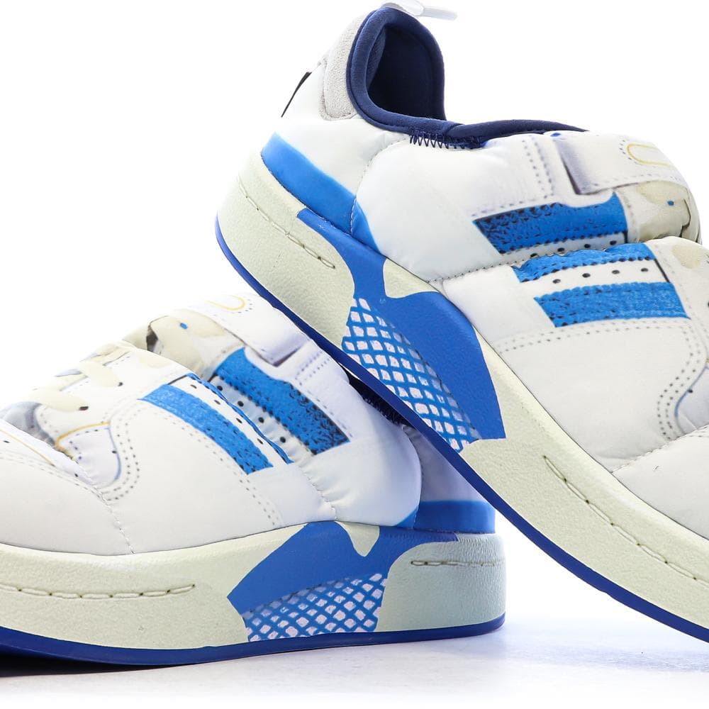 Baskets Blanches/Bleu Homme Adidas Puffylette 7