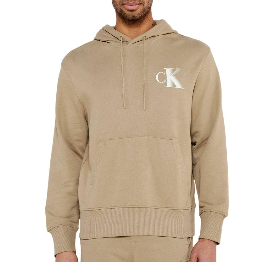 Sweat Marron Clair Homme Calvin Klein Jeans Bold 1