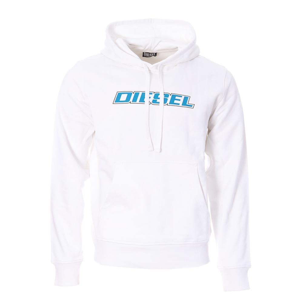 Sweat Blanc/Turquoise Homme Diesel Hood 1