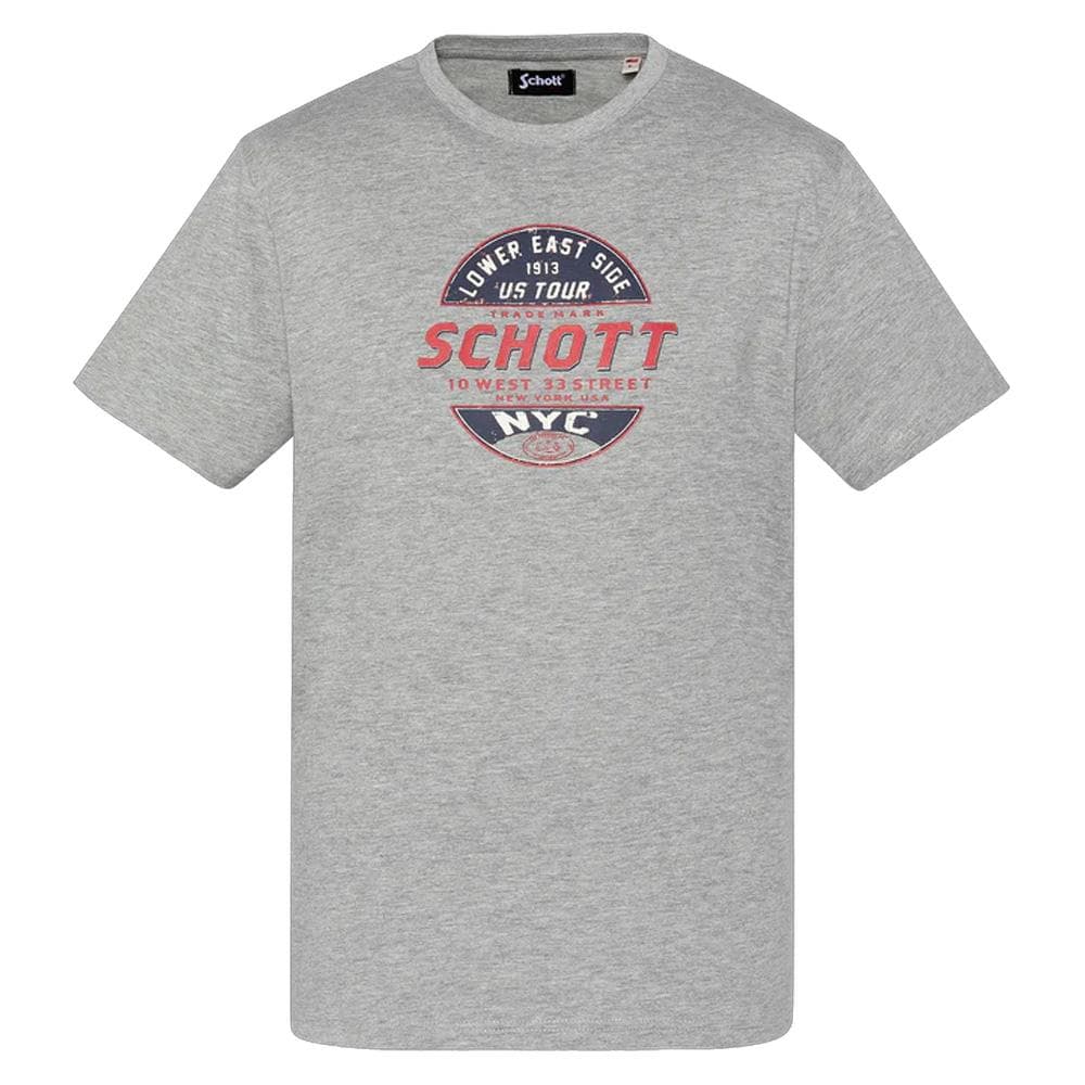 T-shirt Gris Homme Schott TSUSTOUR 1