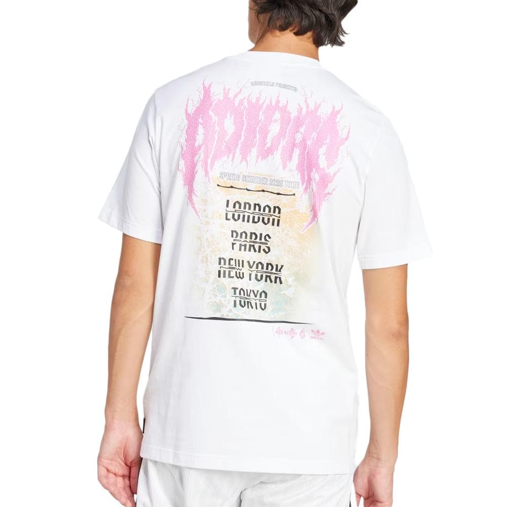 T-Shirt Blanc/Rose Homme Adidas Q12 2