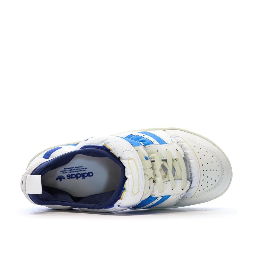 Baskets Blanches/Bleu Homme Adidas Puffylette 3