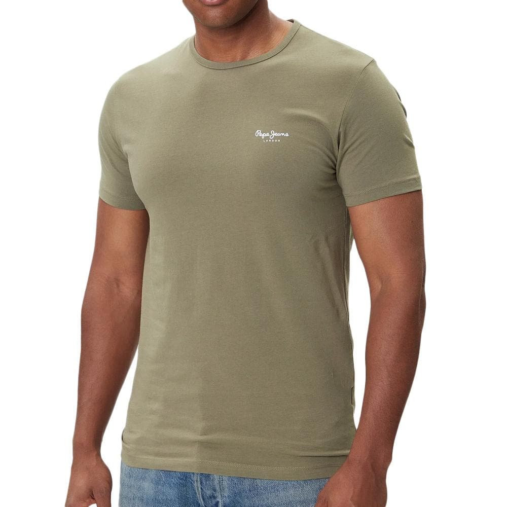 T-Shirt Kaki foncé Homme Pepe jeans Original Basic 1