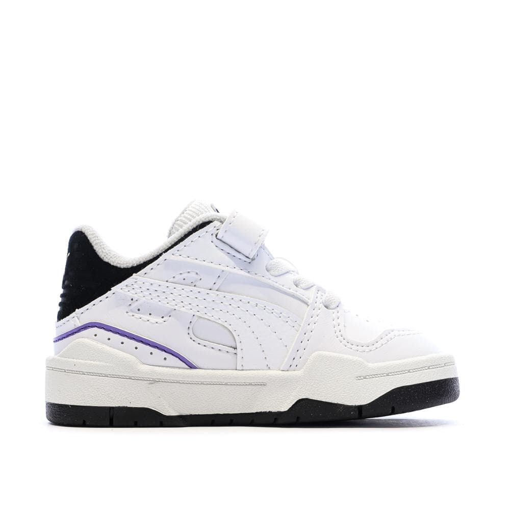 Baskets Blanc/Violet Garçon Puma Slipstream 2