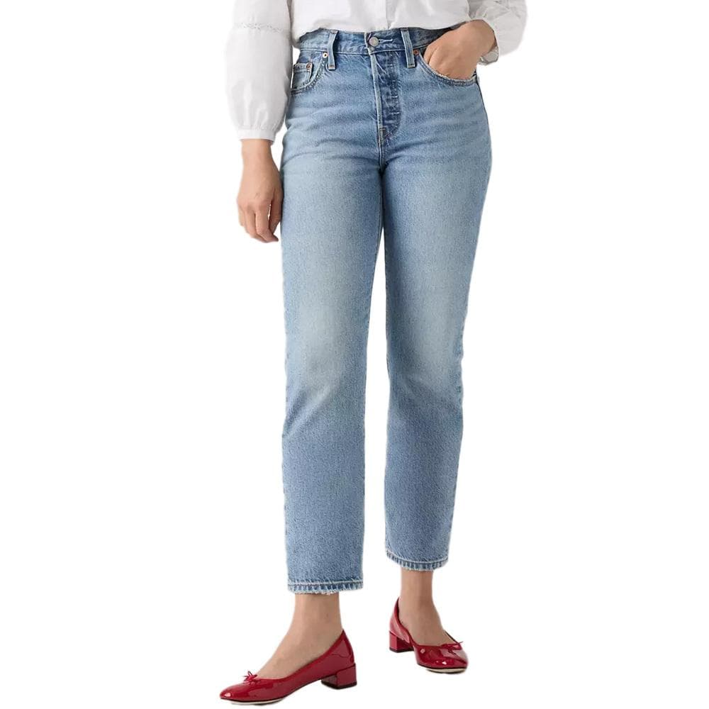 Jean Bleu délavé Femme Levi's Cropped Lightweight Med Indig 1