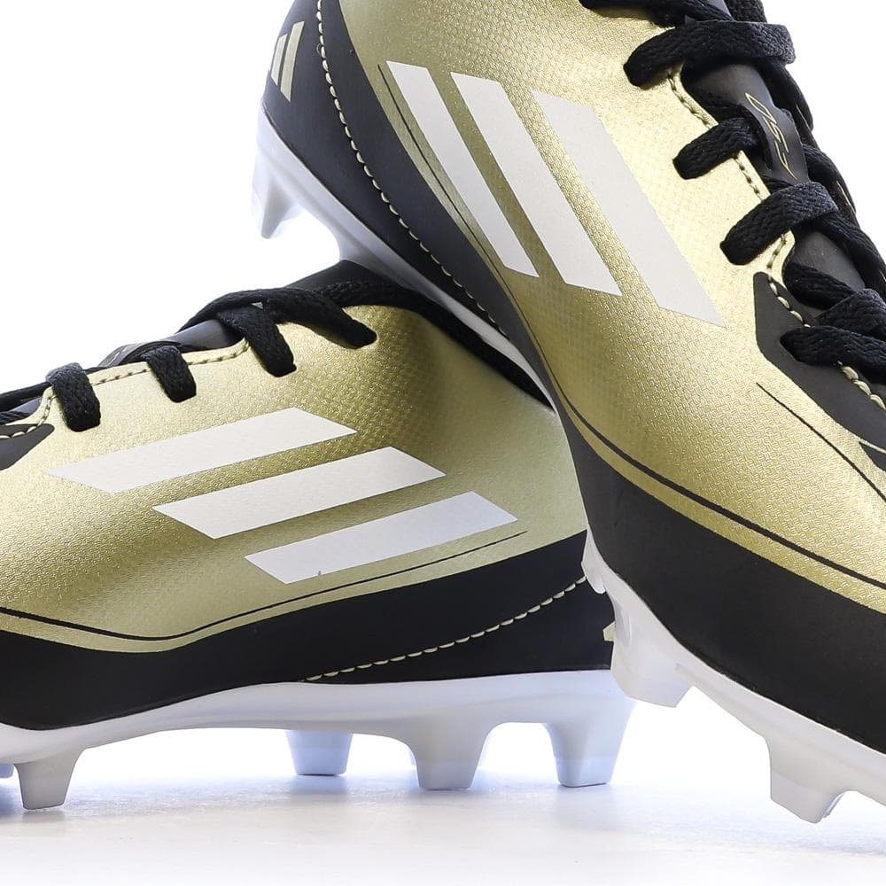 Chaussures de football Noires/Dorés Garçon Adidas Messi 7