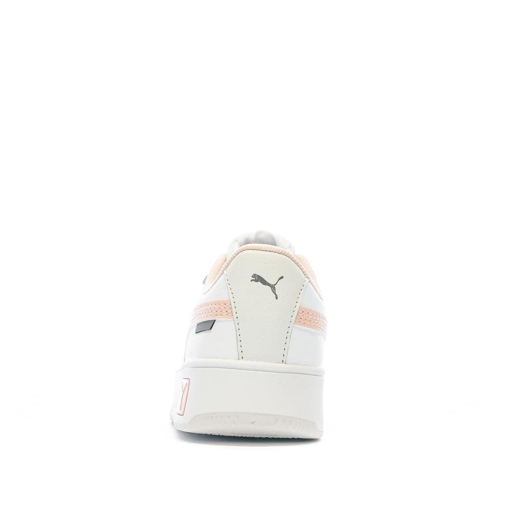 Baskets Blanches/Rose Fille Puma Carina 04 3