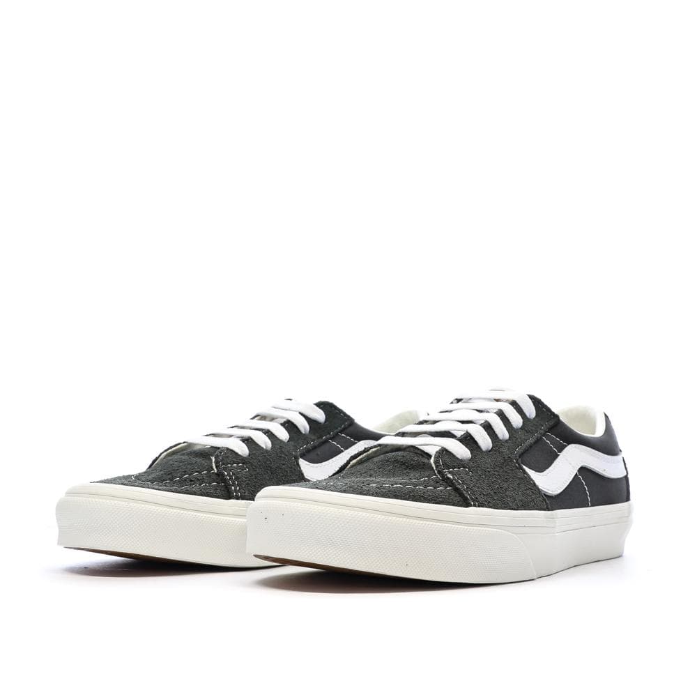Baskets Gris/Blanc Femme Vans Sk8-low Canva 6