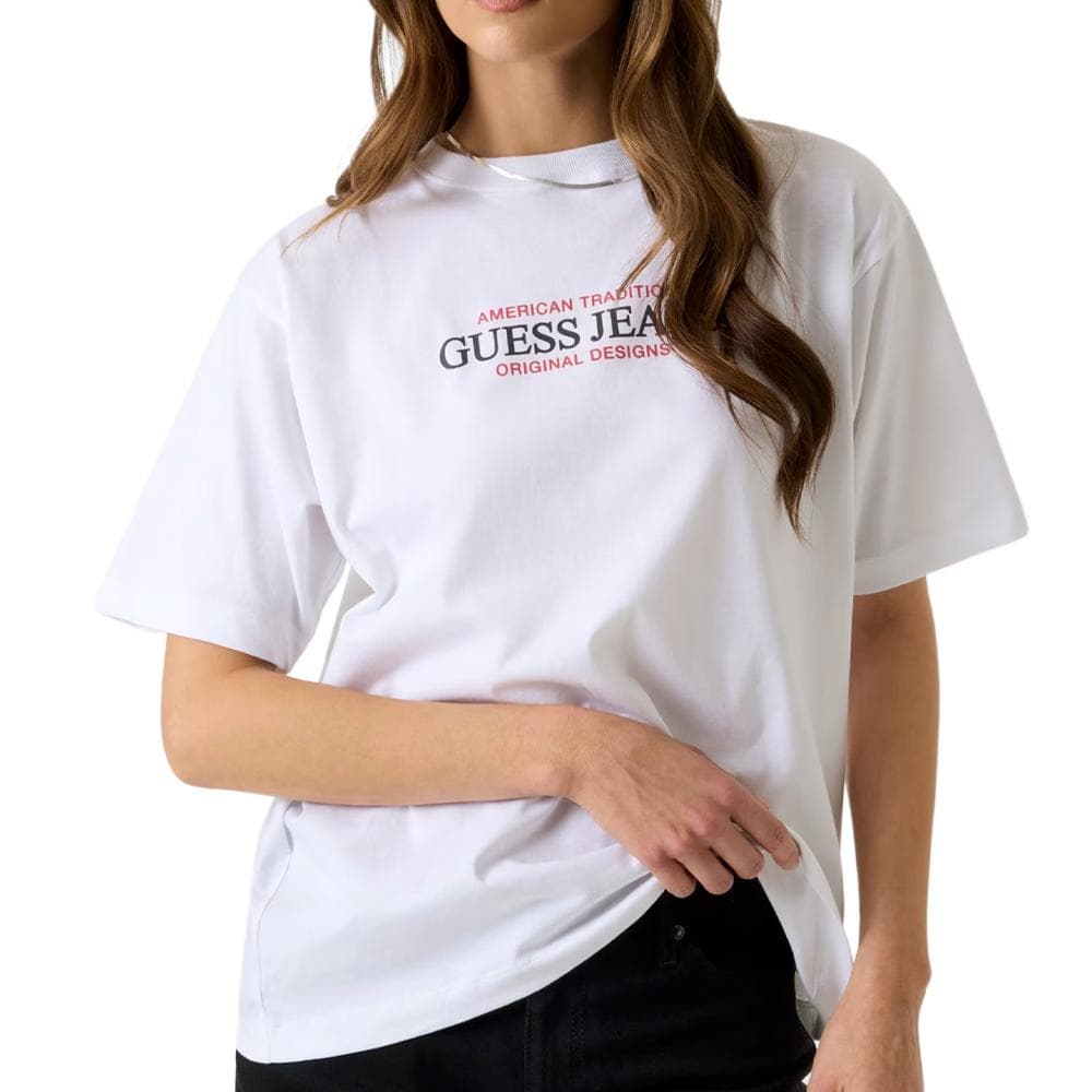 T-Shirt Blanc Femme Guess American 1
