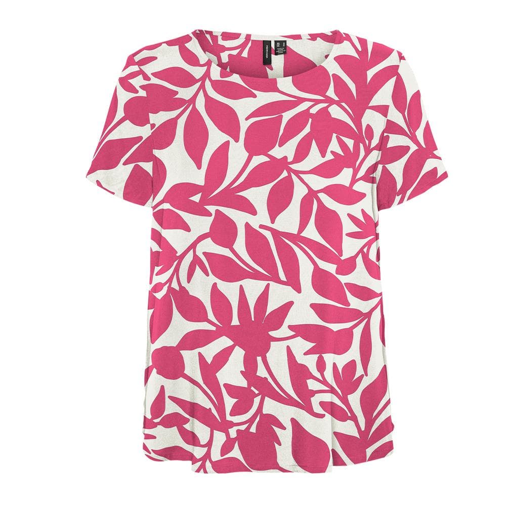 Blouse Blanc/Rose Femme Vero Moda Easy 1