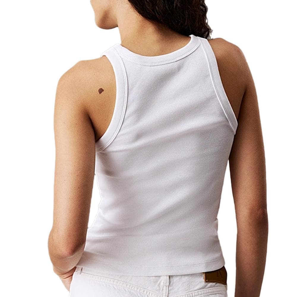 Débardeur Blanc Femme Calvin Klein Jeans Monologo 2