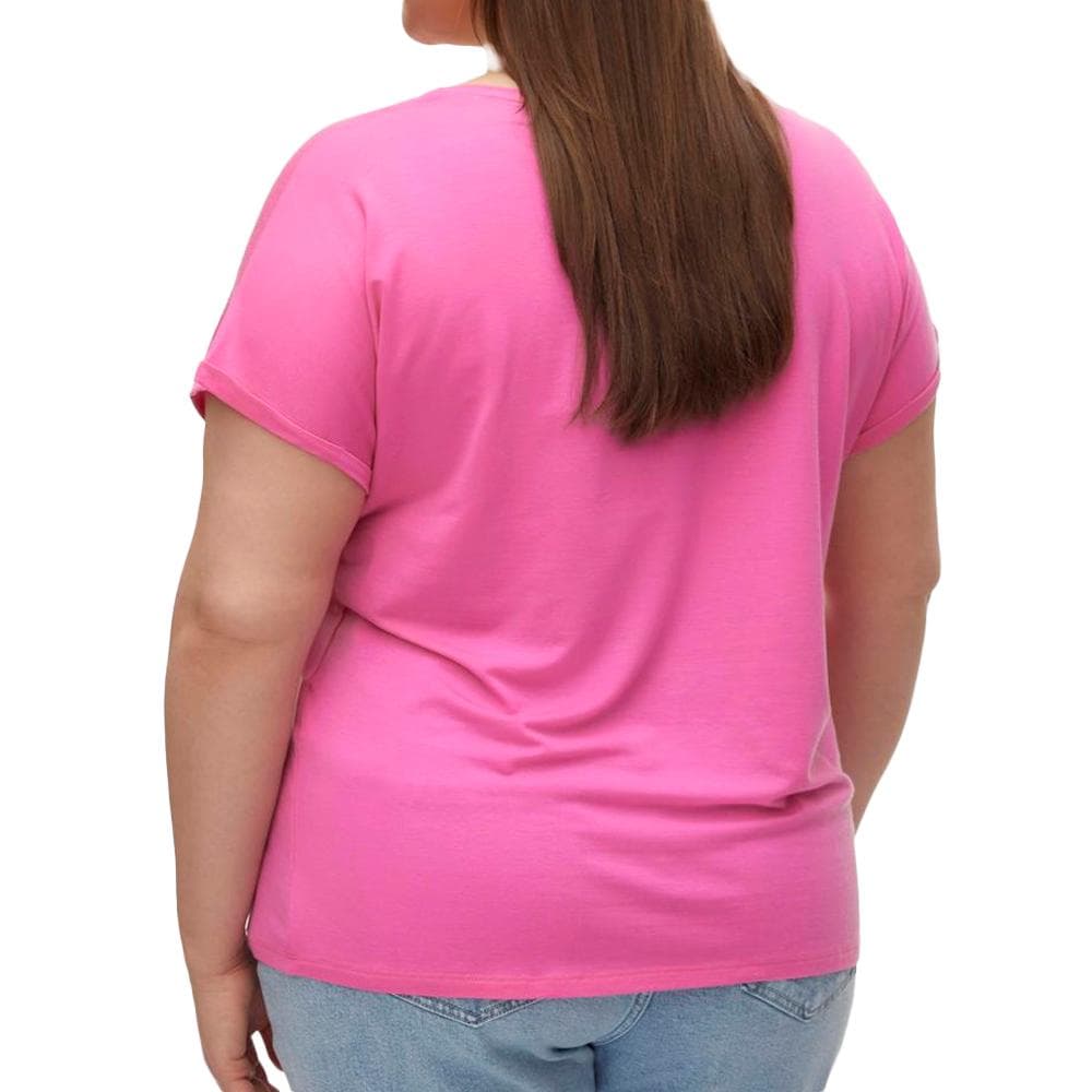T-shirt Rose Fushia Femme Vero Moda Aya Curve 2