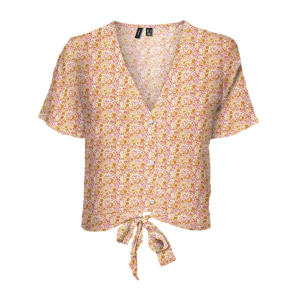 Top Imprimé Rose/Jaune Femme Vero Moda Measy 1