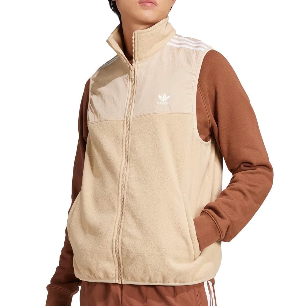 Veste Beige Homme Adidas Fleece Vest 1