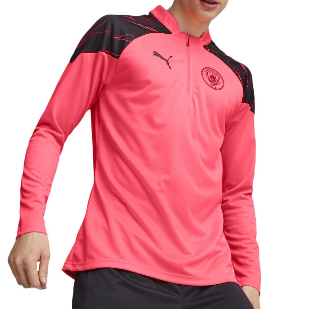 Manchester City Sweat 1/4 Zip Rose Homme Puma 2024 1