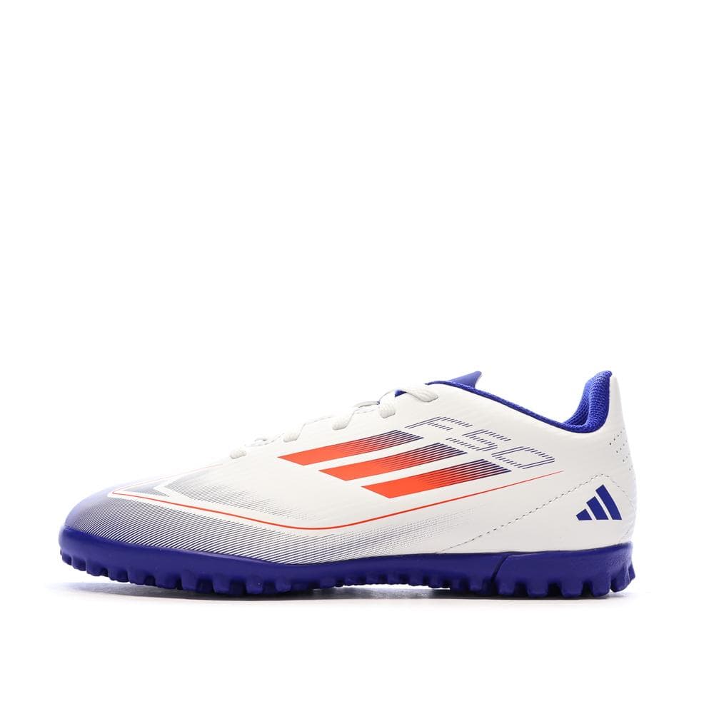 Chaussures Blanc/Bleu Garçon Adidas F50 Club 1