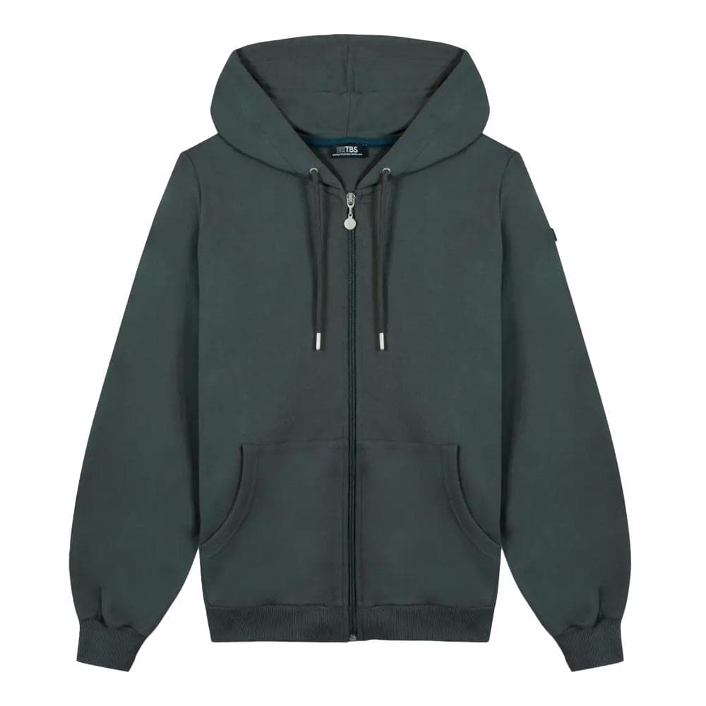 Sweat Zippé Vert Homme TBS DEBRA 1