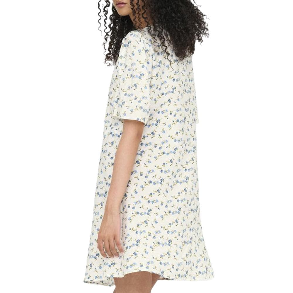 Robe à Fleurs Blanc/Bleu Femme JDY Carrie 2