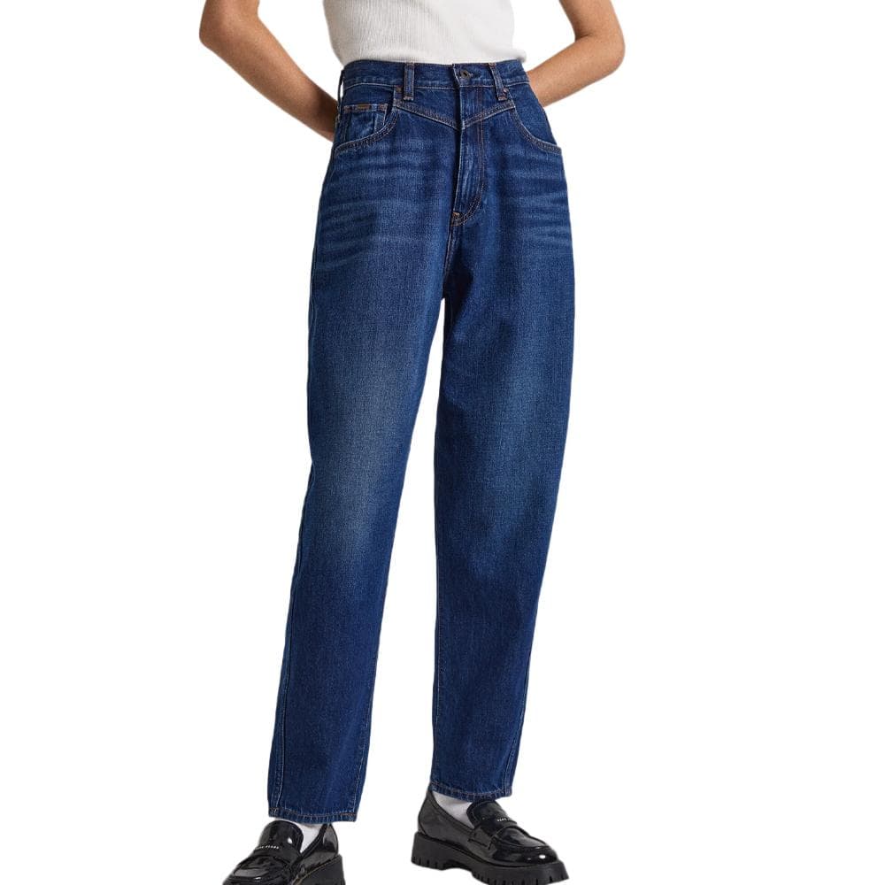 Jean Paper Bag Bleu Femme Pepe jeans Rachel 1