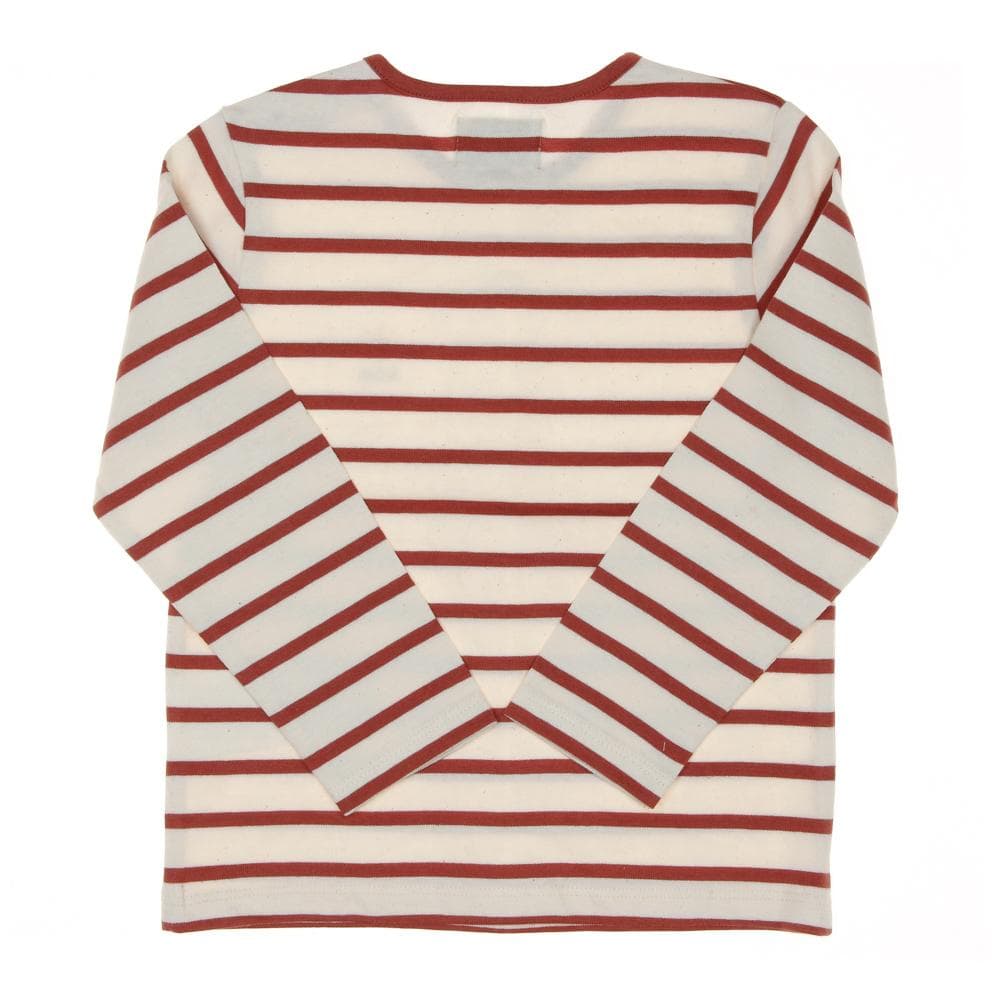 T-shirt Marinière Rose/Beige Enfant EOM Loris 2