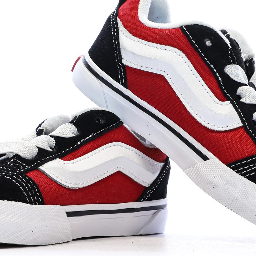 Baskets Noir/Rouge Enfant Vans Knu Skool Elastic 7