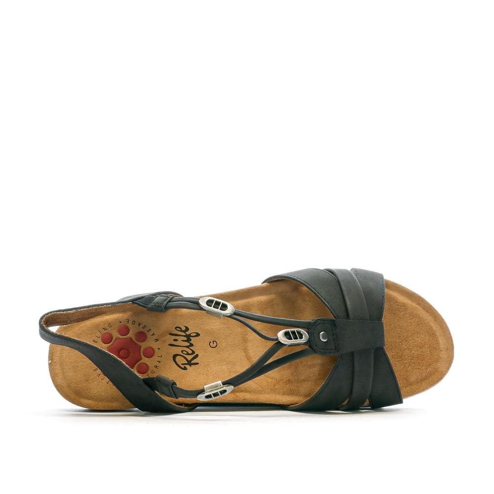 Sandales Noir Femme RELIFE Jyltane 4