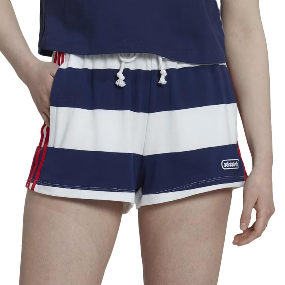 Short Blanc/Marine Femme Adidas HL6559 1