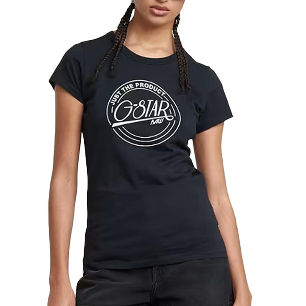 T-shirt Marine Femme G-Star Raw Large Logo 1