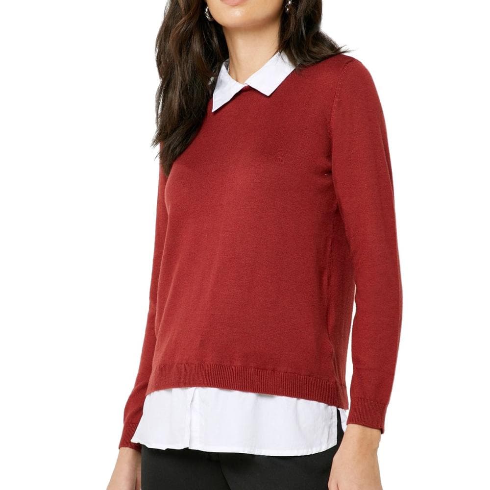 Pull Bordeaux Femme Jacqueline de Yong Tara 1