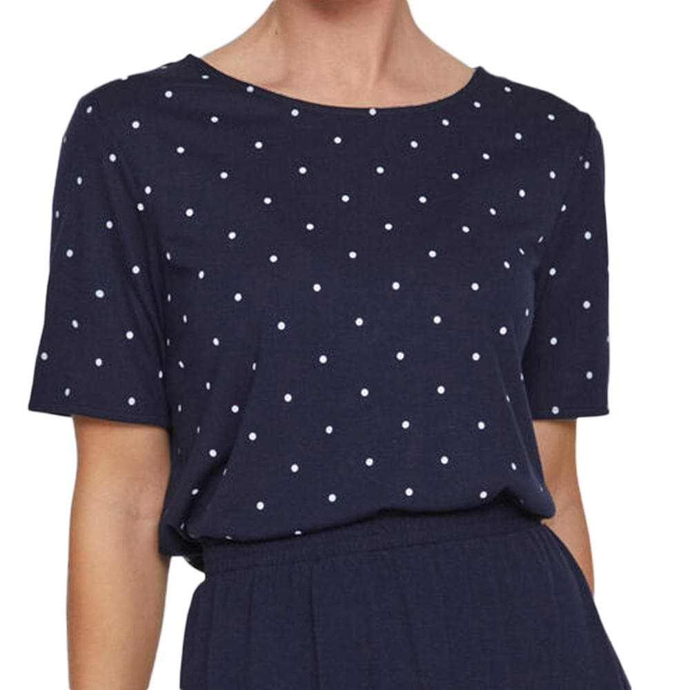 T-shirt Marine à pois Femme Vila Mooney 1
