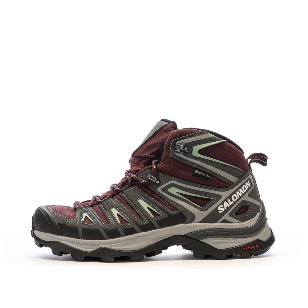 Chaussures de randonnée Grise/Bordeaux Femme Salomon Pioneer 1