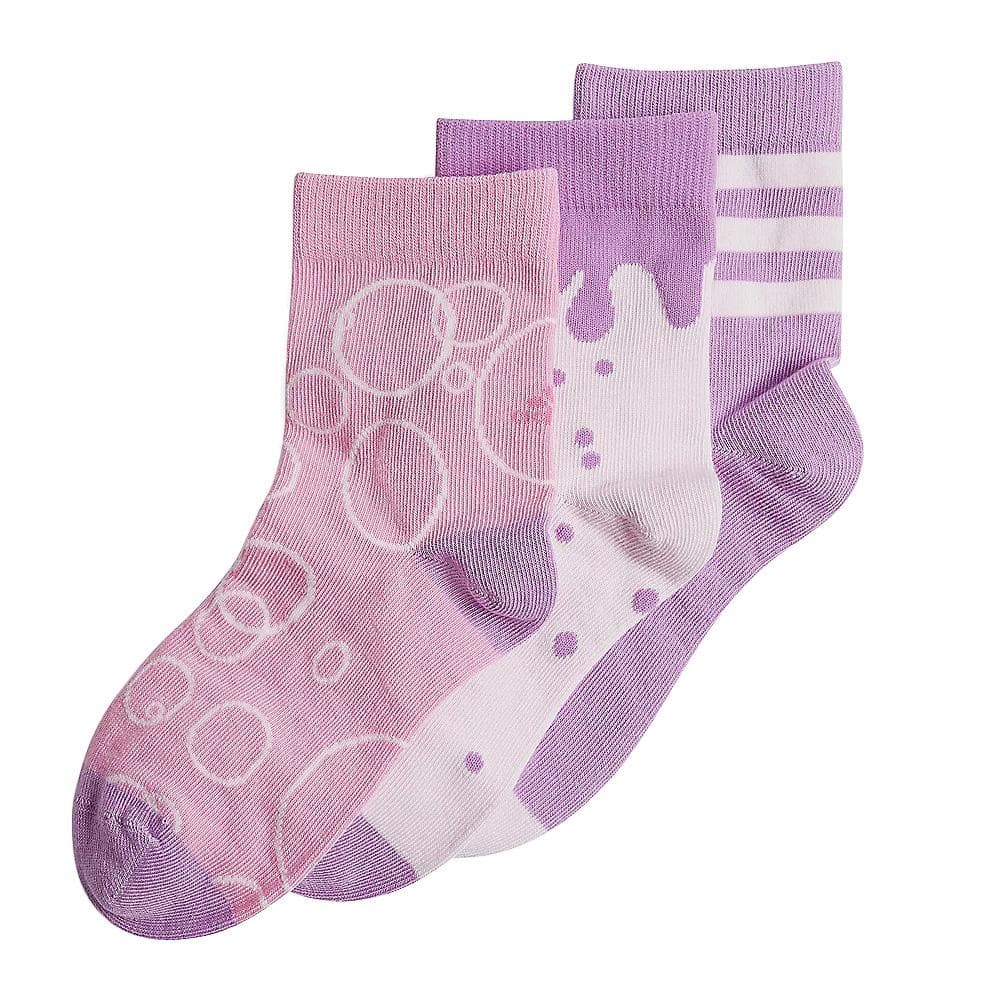 X3 Paires de Chaussettes Rose Fille Adidas Kids Grf 2