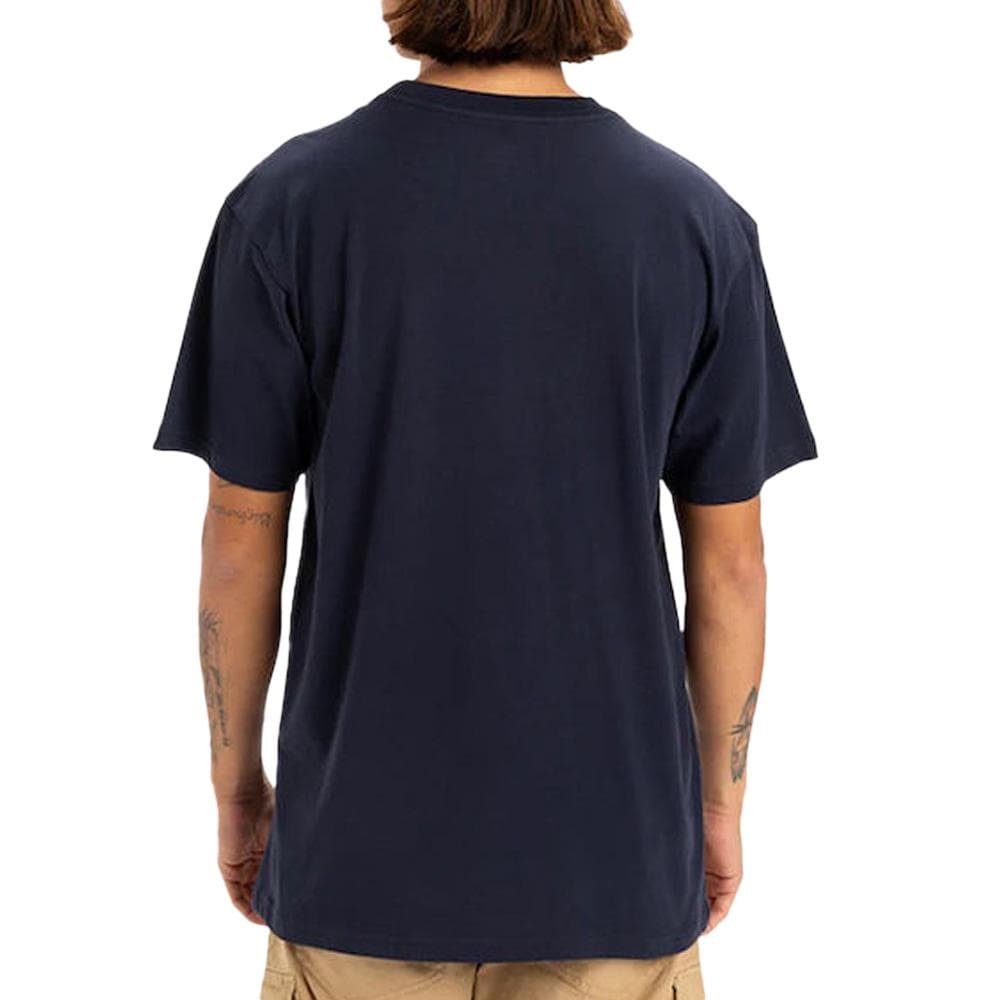 T-shirt Marine Homme Quiksilver Retro Fade Yem 2